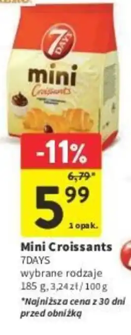Intermarche Mini Croissants 7DAYS 185g oferta