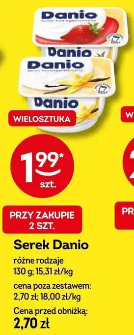 Żabka Serek Danio 130 g oferta