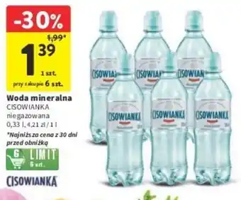 Intermarche Woda mineralna CISOWIANKA 0,33l oferta