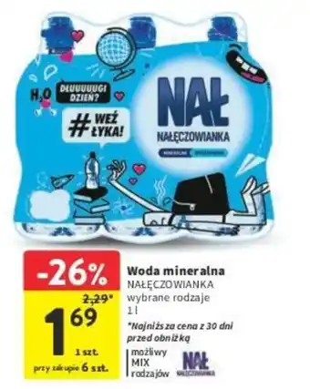 Intermarche Woda mineralna NAŁĘCZOWIANKA 1l oferta