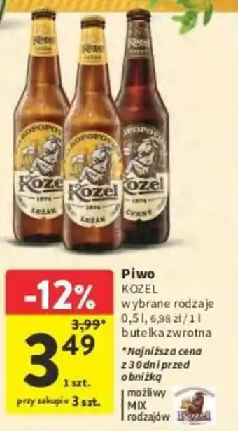 Intermarche Piwo KOZEL 0,5l oferta