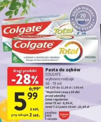 Intermarche Pasta do zębów COLGATE 50-75ml oferta