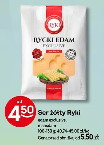 Żabka Ser żółty Ryki 100-130 g oferta