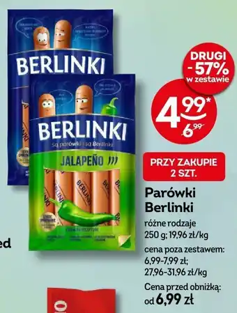 Żabka Parówki Berlinki 250 g oferta