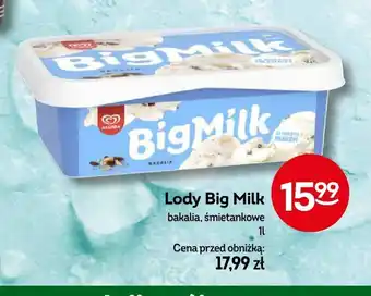 Żabka Lody Big Milk 1l oferta