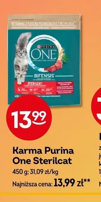 Żabka Karma Purina One Sterilcat 450 g oferta