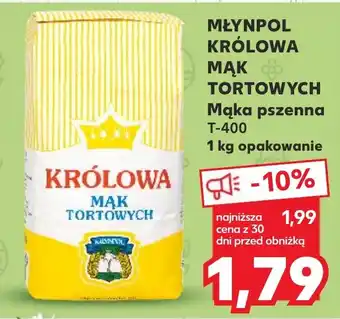Kaufland MŁYNPOL KRÓLOWA MĄK TORTOWYCH Mąka pszenna T-400 1kg oferta