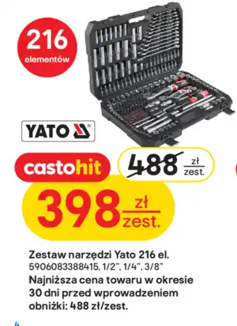 Castorama Zestaw narzędzi Yato oferta