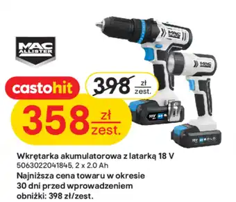 Castorama Akumulatorowa wkrętarka MacAllister oferta
