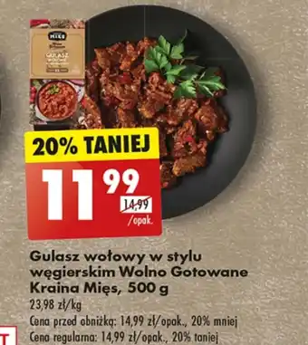 Biedronka Gulasz wołowy Wolno Gotowane oferta