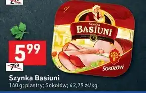 Stokrotka Optima Sokołów Szynka Basiuni extra 140 g oferta