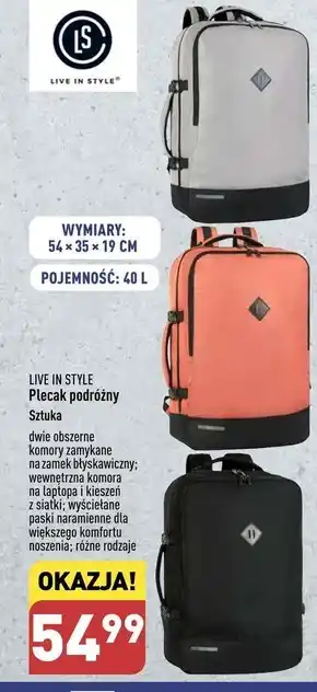 ALDI Plecak Life In Style oferta