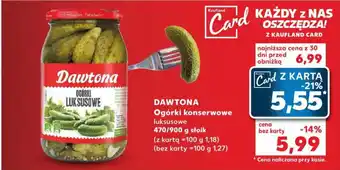 Kaufland DAWTONA Ogórki konserwowe 470/900 g oferta