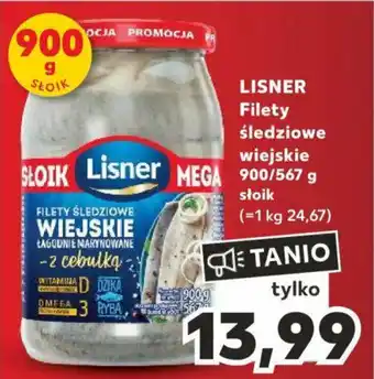 Kaufland LISNER Filety śledziowe LISNER Filety śledziowe wiejskie 900/567 g oferta