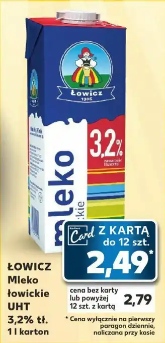 Kaufland ŁOWICZ Mleko łowickie UHT 3,2% tł. 1 l oferta