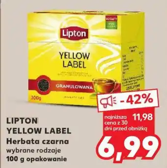 Kaufland YELLOW LABEL LIPTON Herbata czarna100g oferta