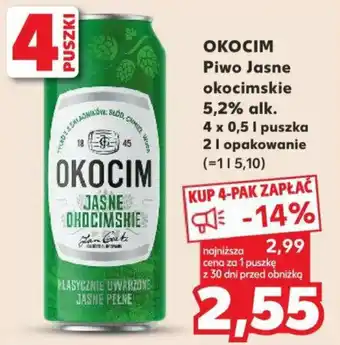 Kaufland OKOCIM Piwo Jasne okocimskie 4x0,5l oferta