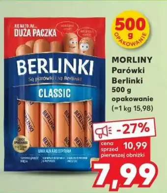 Kaufland MORLINY Parówki Berlinki 500 g oferta