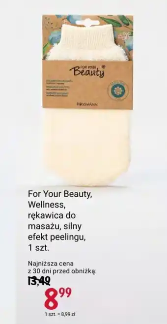 Rossmann For Your Beauty, Welln rękawica do masażu, silny efekt peelingu, 1 szt. oferta