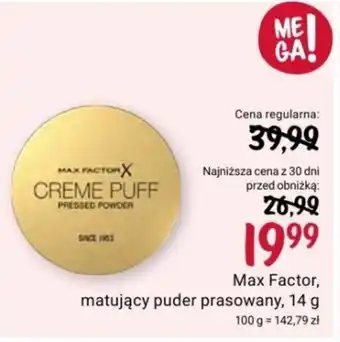 Rossmann Max Factor, matujący puder prasowany, 14 g oferta