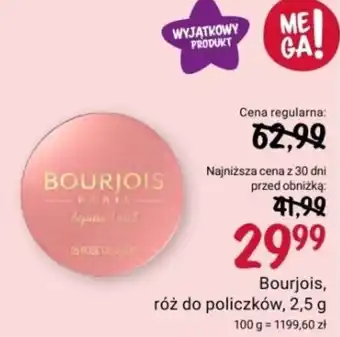 Rossmann Bourjois, róż do policzków, 2,5 g oferta