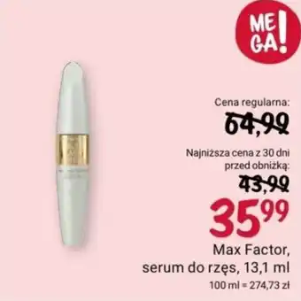 Rossmann Max Factor, serum do rzęs, 13,1 ml oferta