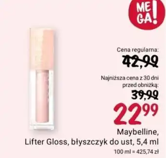 Rossmann Maybelline, Lifter Gloss, błyszczyk do ust, 5,4 ml oferta