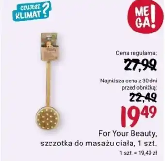 Rossmann For Your Beauty, szczotka do masażu ciała, 1 szt. oferta