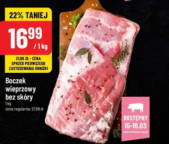 Polomarket Boczek wieprzowy bez skóry, 1kg oferta