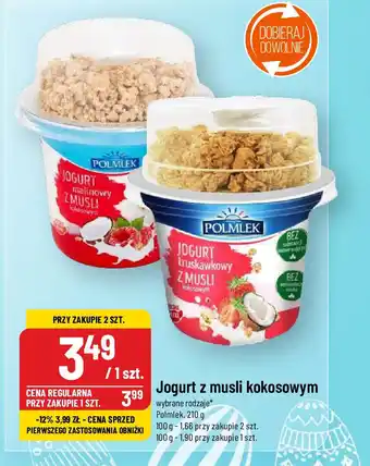 Polomarket Jogurt z musli kokosowym Polmlek, 210 g oferta