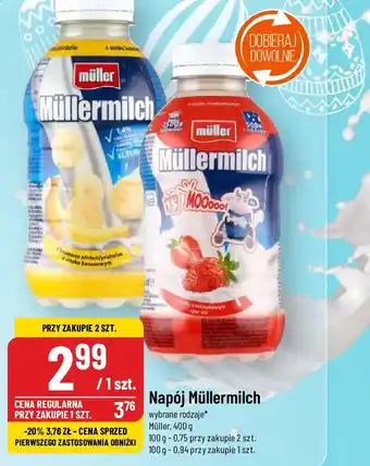 Polomarket Napój Müllermilch Müller, 400 g oferta