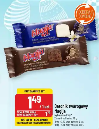 Polomarket Batonik twarogowy Magija Žemaitijos Pienas, 40 g oferta