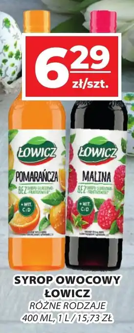 Top Market SYROP OWOCOWY ŁOWICZ 400 ML oferta