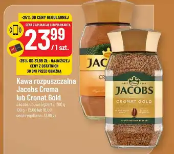Polomarket Kawa rozpuszczalna Jacobs Crema lub Cronat Gold Jacobs Douwe Egberts, 200 g oferta