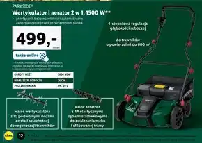 Lidl Wertykulator elektryczny Parkside oferta