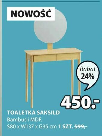 JYSK Toaletka saksild oferta