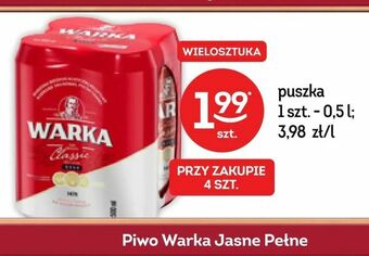 Żabka Piwo Warka Jasne Pełne oferta