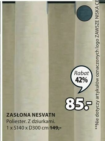 JYSK Zasłona nesvatn oferta