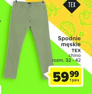 Carrefour Spodnie męskie chino 32-42 1 SZT oferta