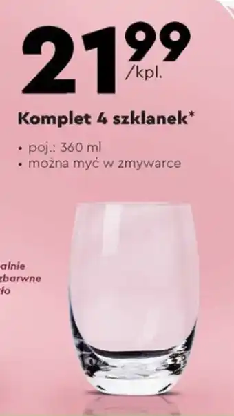 Biedronka Krosno Komplet 4 szklanek oferta