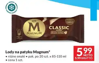 Makro Lody na patyku Magnum, 85-110 ml oferta