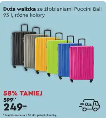 Biedronka Puccini Bali Duża walizka oferta