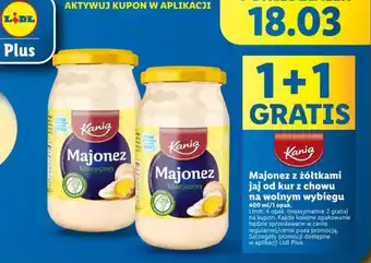 Lidl Majonez z żółtkami jaj od kur z chowu na wolnym wybiegu 400 ml oferta