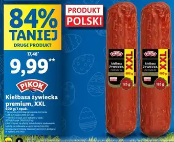 Lidl PIKOK Kiełbasa żywiecka premium 600g oferta