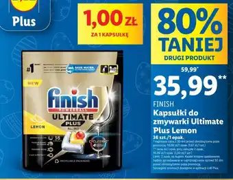 Lidl FINISH Kapsułki do zmywarki Ultimate Plus Lemon 36szt. oferta