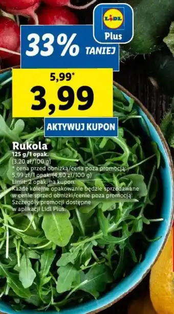 Lidl Rukola 125g oferta