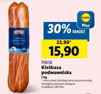 Lidl PIKOK Kiełbasa podwawelska 1kg oferta