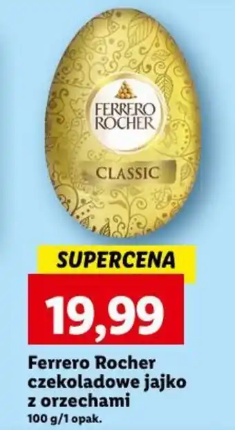 Lidl Ferrero Rocher czekoladowe jajko z orzechami 100g oferta