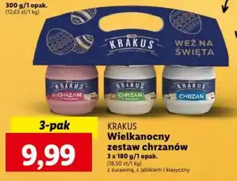 Lidl KRAKUS Wielkanocny zestaw chrzanów 3x180g oferta