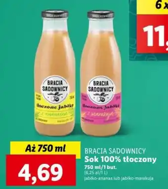 Lidl BRACIA SADOWNICY Sok 100% tłoczony 750ml oferta